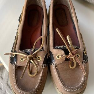 Sperry animal print boat shoes